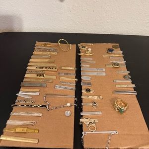 Vintage Tie Clasp / Bar / Clip and Cufflink Lot